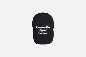 Christian Dior Atelier Baseball Cap • Black Cotton Canvas