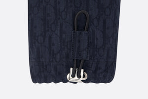 Zipped Blouson • Navy Blue and Black Dior Oblique Kasuri Cotton Denim