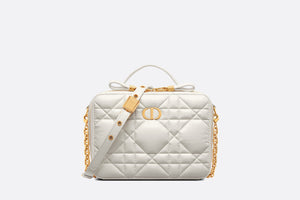 Dior Caro Box Bag • Latte Quilted Macrocannage Calfskin