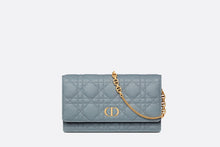 Load image into Gallery viewer, Dior Caro Pouch • Cloud Blue Supple Cannage Calfskin
