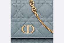 Load image into Gallery viewer, Dior Caro Pouch • Cloud Blue Supple Cannage Calfskin
