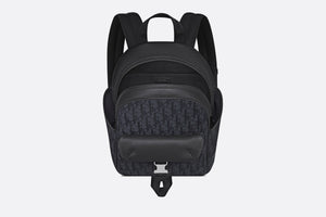 Kid's Dior Explorer Backpack • Black Dior Oblique Mirage Technical Fabric and Grained Calfskin