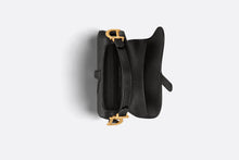 Load image into Gallery viewer, Mini Saddle Bag with Strap • Black Grained Calfskin
