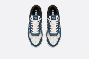 B27 Low-Top Sneaker • Blue, Cream and Dior Gray Smooth Calfskin with Beige and Black Dior Oblique Jacquard