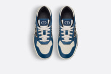 Load image into Gallery viewer, B27 Kid&#39;s Low-Top Sneaker • Navy Blue and Cream Smooth Calfskin with Beige and Black Dior Oblique Jacquard
