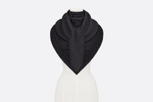 Load image into Gallery viewer, D-Oblique Shawl • Black Wool, Silk and Cashmere
