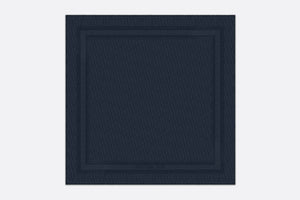 D-Oblique Shawl • Navy Blue Wool, Silk and Cashmere