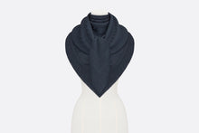 Load image into Gallery viewer, D-Oblique Shawl • Navy Blue Wool, Silk and Cashmere
