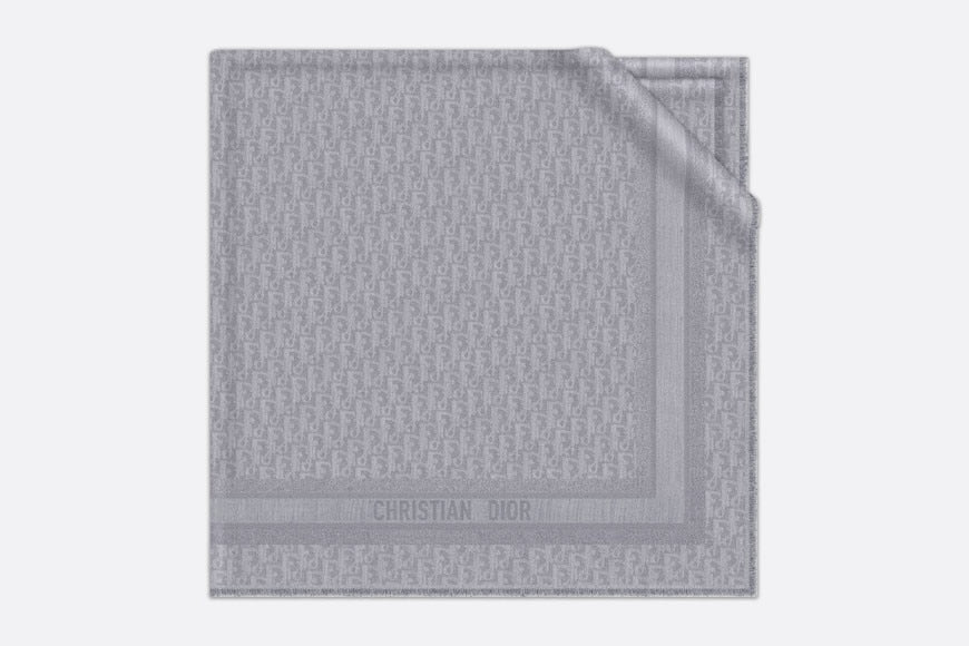 D-Oblique Shawl • Gray Wool, Silk and Cashmere