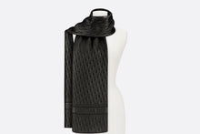 Load image into Gallery viewer, Dior Oblique Stole • Black Silk Crepe
