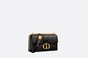 30 Montaigne East-West Bag with Chain • Black Calfskin
