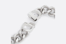 Load image into Gallery viewer, CD Icon Chain Link Necklace • Silver-Finish Brass
