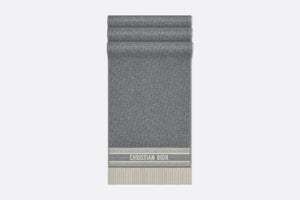 Dior Oblique Scarf • Gray Cashmere