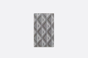 Long Bi-Fold Card Holder • Dior Gray CD Diamond Canvas