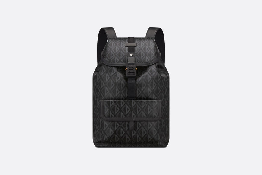 Dior Hit the Road Backpack • CD Diamond Canvas and Black Smooth Calfskin