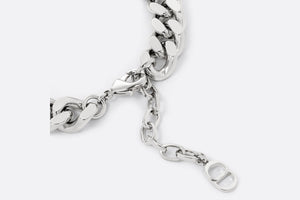 Christian Dior Couture Chain Link Bracelet • Silver-Finish Brass