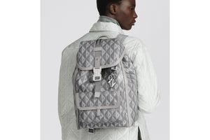 Dior Hit the Road Backpack • Dior Gray CD Diamond Canvas and Smooth Calfskin