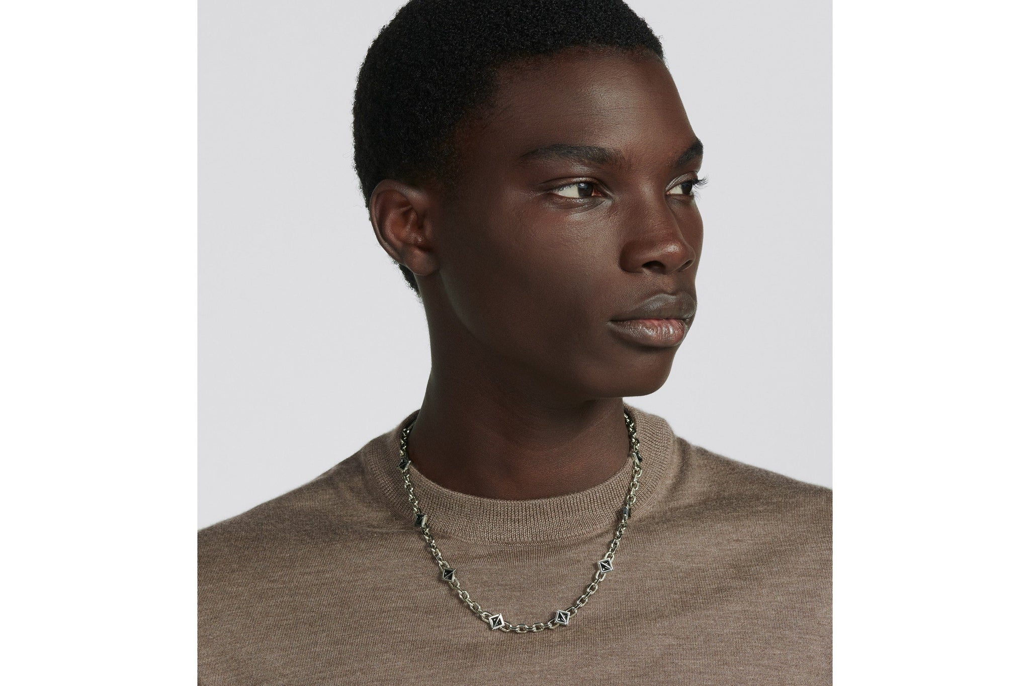 CD Icon Thin Chain Link Necklace