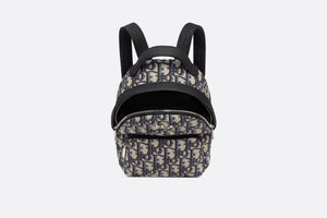 Kid's Mini Rider Backpack • Beige and Blue Dior Oblique Jacquard