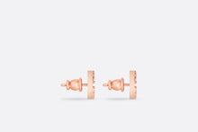 Load image into Gallery viewer, Petit CD Stud Earrings • Pink-Finish Metal and Pink Crystals
