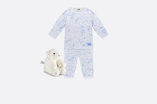 Load image into Gallery viewer, Newborn Gift Set • Ivory Cotton Jersey Printed with Sky Blue Toile de Jouy

