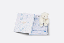 Load image into Gallery viewer, Newborn Gift Set • Ivory Cotton Jersey Printed with Sky Blue Toile de Jouy
