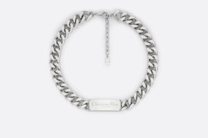Christian Dior Couture Chain Link Necklace • Silver-Finish Brass