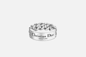 Christian Dior Couture Chain Link Ring • Silver-Finish Brass