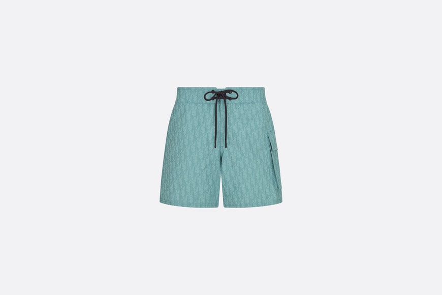 Dior Oblique Swim Shorts • Sea Green Technical Fabric