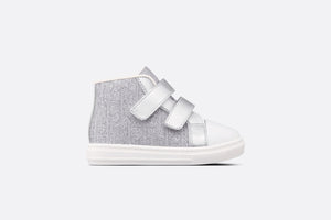B23 Baby High-Top Sneaker • Silver-Tone Dior Oblique Technical Fabric