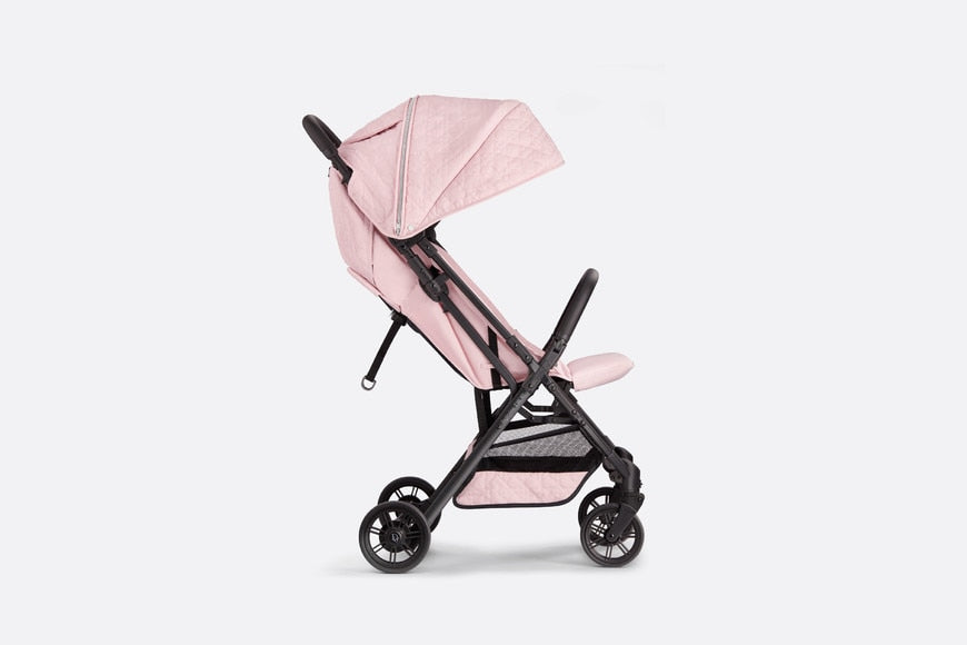 Stroller • Powder Pink Water-Repellent Cannage Canvas