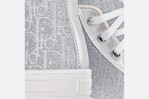 B23 Kid's High-Top Sneaker • Silver-Tone Dior Oblique Technical Fabric