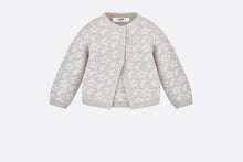Load image into Gallery viewer, Baby Cardigan • Ivory Wool and Cashmere Jacquard Knit with Gray Stars

