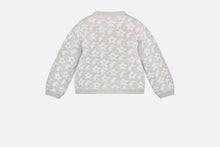 Load image into Gallery viewer, Baby Cardigan • Ivory Wool and Cashmere Jacquard Knit with Gray Stars
