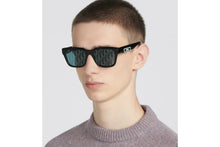 Load image into Gallery viewer, DiorB23 S1I • Black Rectangular Sunglasses with Dior Oblique Motif

