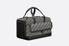 Load image into Gallery viewer, Dior Hit The Road Pet Carrier Bag • Beige and Black Dior Oblique Jacquard and Black Smooth Calfskin
