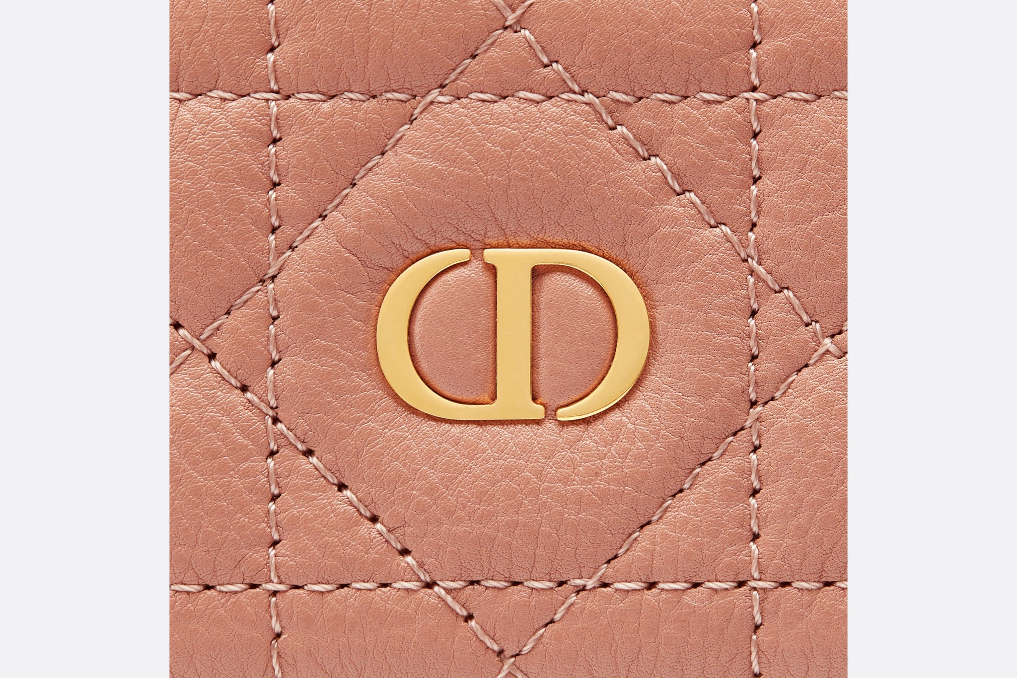 Dior Caro Five-Slot Card Holder Cloud Blue Supple Cannage Calfskin