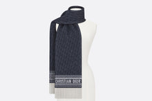 Load image into Gallery viewer, Dior Oblique Scarf • Navy Blue Cashmere
