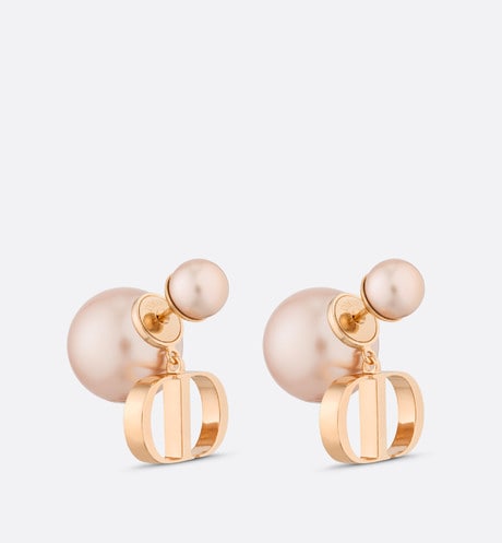 Dior Tribales Earrings • Pink-Finish Metal and Pink Resin Pearls