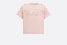 Load image into Gallery viewer, Kid&#39;s T-Shirt • Pale Pink Cotton Jersey with Pale Gold-Tone Cannage Motif
