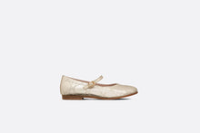 Load image into Gallery viewer, Kid&#39;s Ballet Flat • Gold-Tone Cannage Calfskin

