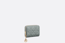 Load image into Gallery viewer, Small Lady Dior Voyageur Coin Purse • Cloud Blue Cannage Lambskin
