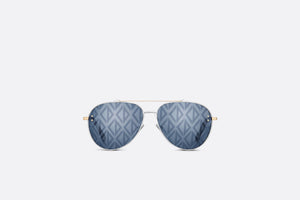 CD Diamond A1U • Blue Mirrored Pilot Sunglasses with CD Diamond Motif