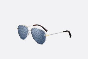 CD Diamond A1U • Blue Mirrored Pilot Sunglasses with CD Diamond Motif