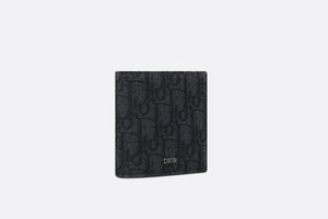 Compact Vertical Wallet • Black Dior Oblique Jacquard