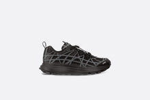 Load image into Gallery viewer, B31 Runner Sneaker • Black Technical Mesh and Anthracite Gray Rubber with Warped Cannage Motif
