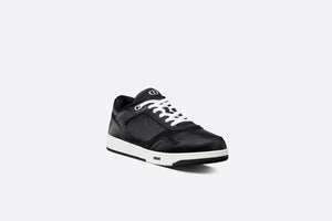 B27 Low-Top Sneaker • Black Smooth Calfskin and CD Diamond Canvas