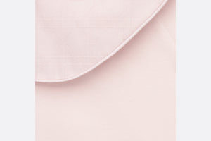 Baby Long-Sleeved Onesie • Pale Pink Cannage Jersey and Cotton Voile