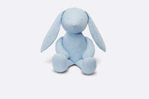 Rabbit Stuffed Toy • Sky Blue Cannage Cotton Canvas