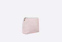 Load image into Gallery viewer, Zipped Pouch • Pale Pink Cannage Cotton Canvas

